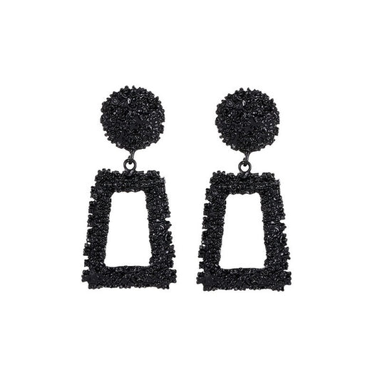 Black Nugget Earrings